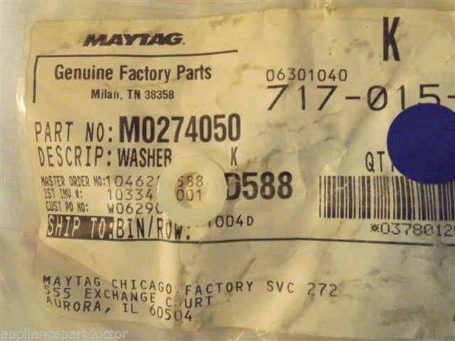AMANA REFRIGERATOR M0274050 Washer NEW IN BAG AMANA REFRIGERATOR M0274050 Washer NEW IN BAG
